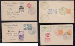 Brazil Brasil 1940 VASP 4 Covers Postmark In Differnt Colors Advertising Postmark Feira De Industria SAO PAULO - Airmail (Private Companies)