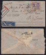 Brazil Brasil 1941 VASP Airmail Cover SAO PAULO To RIO Rapido - Aéreo (empresas Privadas)