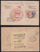 Brazil Brasil 1941 Airmail FFC First Flight VASP 3. ANNIVERSARIO RAPIDO SAO PAULO RIO - Luftpost (private Gesellschaften)