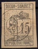 DIEGO-SUAREZ - 15 C. De 1890 Oblitéré - Gebraucht