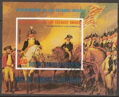 Guinea Ecuatorial - US Bicentennial - Horses,battlefield,war - Unabhängigkeit USA