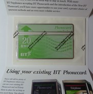 UK - BT - 20 Units - The New BT Phonecard Is On It's Way - Mint In Folder - BT Emissions Privées