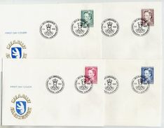 GREENLAND 1990 Queen Margarethe Definitives On FDCs .  Michel  201-04 - FDC