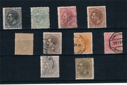 España. Serie Completa De Alfonso XII Con Sellos Nuevo Y Usados - Unused Stamps
