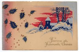 Nouvel An--Bonne Année---illustrateur ????--Village Sous La Neige - Nouvel An