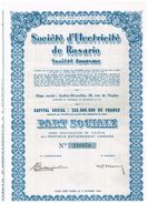 Titre Ancien SOCIETE D'ELECTRICITE DE ROSARIO PART SOCIALE - Electricidad & Gas