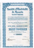 Titre Ancien SOCIETE D'ELECTRICITE DE ROSARIO PART SOCIALE - Electricité & Gaz