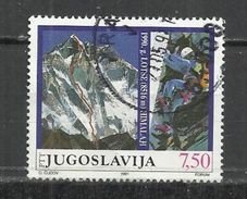 YUGOSLAVIA 1991  - WINNING THE TOP OF THE LOTS IN THE HIMALAYAS - USED OBLITERE GESTEMPELT USADO - Gebruikt