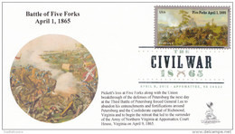 Civil War - Battle Of Five Forks FDC With DCP Cancellation, From Toad Hall Covers, #2 Of 2 - 2011-...