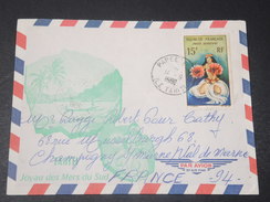 POLYNÉSIE - Enveloppe Illustrée De Papeete Pour La France En 1960 , Affranchissement Plaisant - L 10684 - Covers & Documents