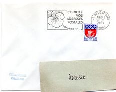 DOUBS - Dépt N° 25 = SELONCOURT 1967 = FLAMME Codée =  SECAP Multiple ' PENSEZ + CODIFIEZ' = Pensée N° 1 - Código Postal