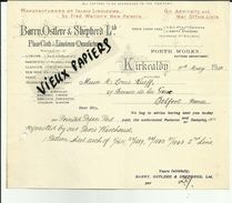 Royaume Unis - Ecosse - Kirkcaldn - Facture Barrn.Ostlere & Schepherd Ltd.Linos  - 1914 -Réf.24 . - Verenigd-Koninkrijk