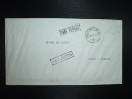 LETTRE OBL.30 12 71 BUCURESTI 67? + Griffe PAR AVION + Griffe TAXE PERCUE - Marcofilie