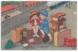 CPSM MARGRET BORISS, LE CONSOLATEUR, COUPLE, BAGAGES, QUAI DE GARE, DESSIN ILLUSTRATION - Boriss, Margret