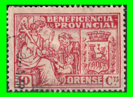 SELLO BENEFICENCIA PROVINCIAL ORENSE 10 CTS. GUERRA CIVIL - Oorlogstaks