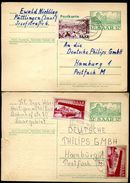 SAARLAND P41 2 Postkarten Püttlingen + Heiligenwald 1953 - Enteros Postales