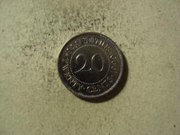 MONNAIE MAURICE 20 CENTS 1990 - Mauricio