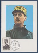 = Anniversaire Mort Du Général De Gaulle Premier Jour 9 11 1971 Carte Postale N°1695 Colombey Les Deux Eglises - De Gaulle (Général)