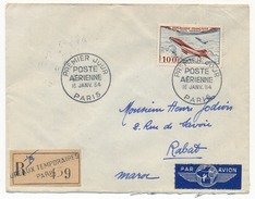 FRANCE - Enveloppe Scotem - Premier Jour - Avion MYSTERE IV - Paris 1954 - Briefe U. Dokumente