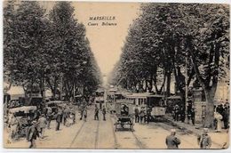 CPA Marseille Non Circulé Tramway Commerces Attelages - Canebière, Centro Città