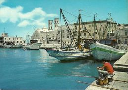 Molfetta (Bari) Duomo Dalla Banchina San Domenico E Pescherecci, Cathedral Seen From St. Domenic's Bench & Fishing Boats - Molfetta