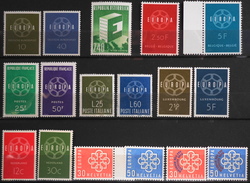 EUROPA ANNEE COMPLETE 1959 - 17 VALEURS TIMBRES NEUFS**qualité Irréprochable - Superbe - Années Complètes