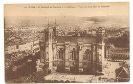 Lyon , La Basilique De Fourvière Et Le Confluent , Vue Prise De La Tour - Pierre Benite