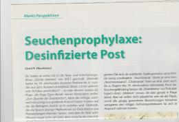 Literatur 104 / Seuchenpost, Internatioal. Von Den Anfängen Bis In Die Neuzeit. 3 DIN A 4 Seiten M. Abbildungen - Filatelia E Historia De Correos