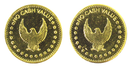 00630 GETTONE TOKEN JETON FICHA AMUSEMENT EAGLE AND STARS TOKEN NO CASH VALUE - Autres & Non Classés