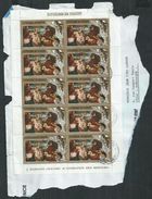 Burundi. Noel, Christmass. No 911 En Mini Feuille Sur Fragment. . Cote 4€ X 10= 40€ - Used Stamps