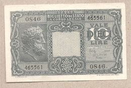 Italia - Banconota Non Circolata FdS Da 10 £ "Giove" - 1944 Bolaffi/Cavallaro/Giovinco - Italië – 10 Lire