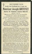 Joseph Goffinet époux De Jeanne Bouté Bellefontaine 1881 Mussy La Ville 1928 - Tintigny