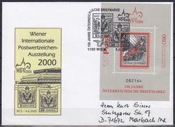 AUSTRIA 2000 Nº HB-19 USADO EN SOBRE - Blocs & Feuillets