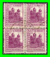 SELLOS GRUPO DE 4 UNIDADES BENEFICENCIA DIPUTACION PROVINCIAL DE CADIZ  5 Cts. - Postage-Revenue Stamps