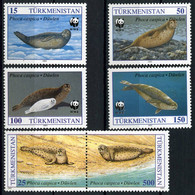 Turkmenistan 1993 MiNr. 30 - 35  WWF Marine Mammals Caspian Seal 6v  MNH** 8,00 € - Turkmenistán