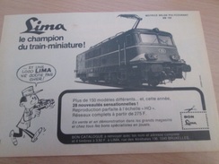 Page De Revue Des Années 60/70 : PUBLICITE TRAIN ELECTRIQUE LIMA , Format : 1/2 Page A4 - Locomotive