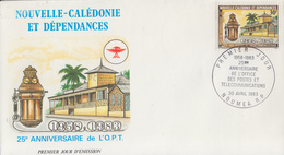 Enveloppe  FDC  1er  Jour   NOUVELLE CALEDONIE    25éme  Anniversaire  De   L' O.P.T   1983 - FDC