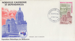 Enveloppe  FDC  1er Jour   NOUVELLE CALEDONIE    Exposition  Philatélique  Internationale  De  MELBOURNE   1984 - FDC