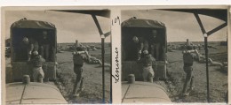 G169 - Photographie Originale Stéréoscopique Guerre 1914-1918 - Déchargement Des Obus - N° 109 - Stereo-Photographie