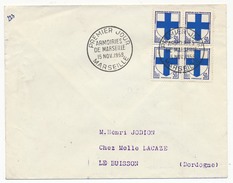 FRANCE - Enveloppe Affr 4 X 50c Armoiries De Marseille - 1958 - Premier Jour - Cartas & Documentos