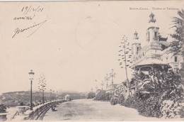 MONACO  1901 CARTE POSTALE DE MONTE CARLO THEATRE ET TERRASSES - Le Terrazze