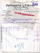 75- PARIS- FACTURE PARFUMERIE L.T. PIVER-PARFUM- A LA REINE DES FLEURS-10 BD. STRASBOURG-1913 - Profumeria & Drogheria