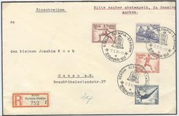 GERMANY Registered Cover With R Label Berlin Olympia Stadion F With Olympic Stamps And Cancel Olympia Stadion - Zomer 1936: Berlijn