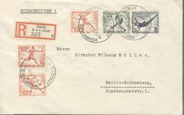 GERMANY Registered Cover With R Label Berlin KdF Stadt  F With Olympic Stamps And Cancel Berlin KdF Stadt - Estate 1936: Berlino