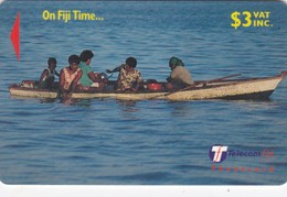 Fiji, 29FJB, 1999 On Fiji Time, Fijian Women Punt Fishing, 2 Scans - Fiji