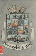 SOUVENIR DE ROMORANTIN CARTE MULTIVUES AVEC BLASON - Romorantin