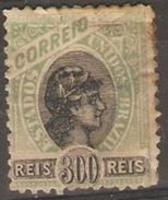 Brazil - 1894 Liberty Head 300r  MH   SG 129 (see Description) - Unused Stamps