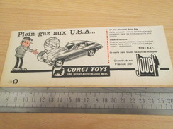 Page De Revue Des Années 60/70 : PUBLICITE  CORGY TOYS  PLEIN GAZ AUX USA  Format  VOIR REGLE SUR PHOTO - Corgi Toys