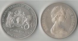 1 CROWN  1978 ARGENT - Saint Helena Island