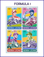 SIERRA LEONE 2017 MNH** Formula 1 Formel 1 Formule 1 M/S - IMPERFORATED - DH1751 - Cars